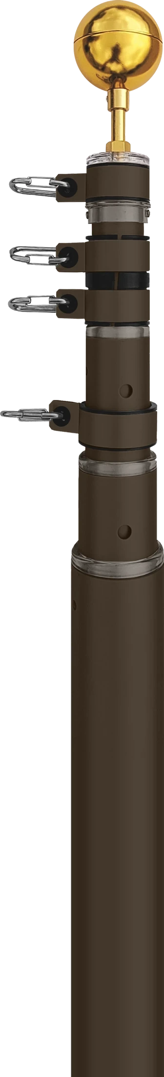 HD Telescoping Flagpole, anodized bronze finish