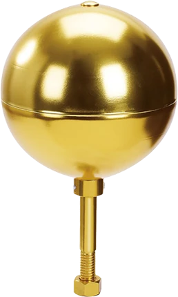 3 inch gold ball topper