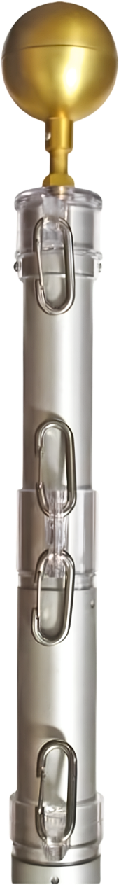 20 foot Liberty Telescoping Flagpole, anodized clear