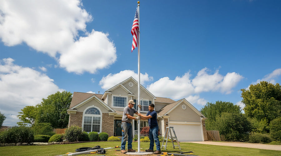 DIY vs Professional Commercial Flagpole Setup