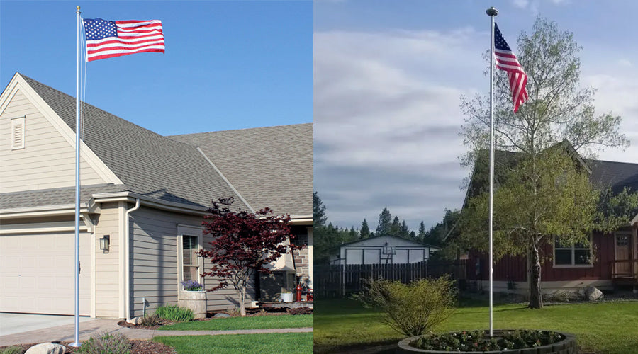 Sectional vs One Piece Residential Flagpole