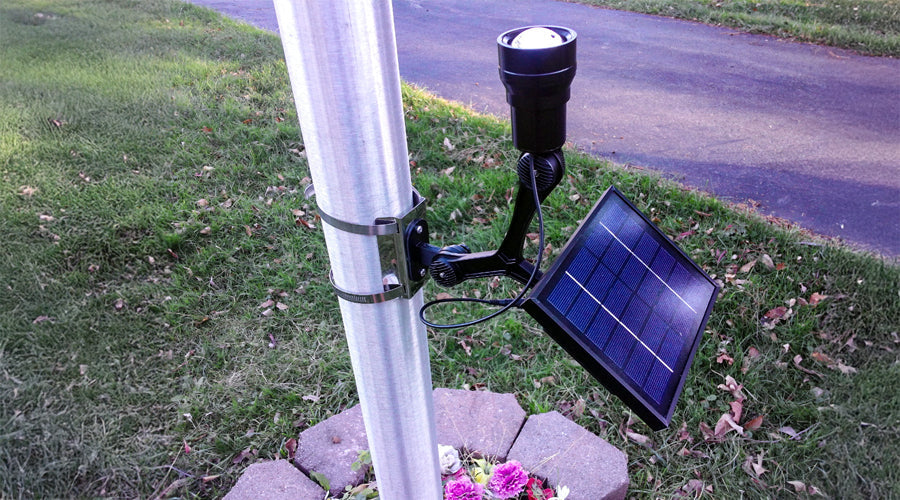 Solar Flagpole Light for 25 Foot Pole
