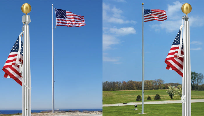 External Halyard vs Internal Halyard Flagpoles