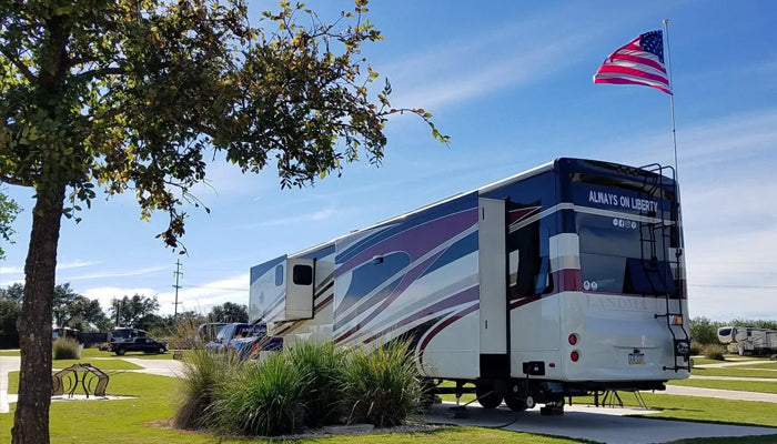 RV Ladder Flagpole Holders