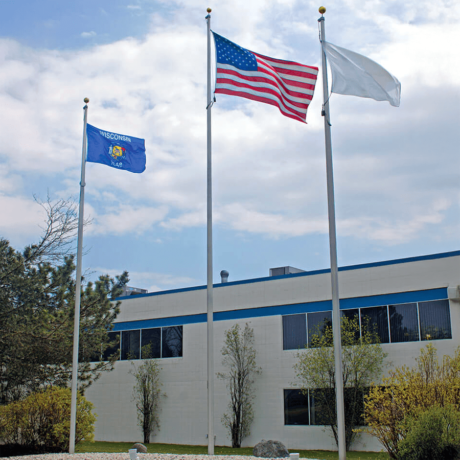 40 Ft CS Commercial Flagpole Internal Halyard