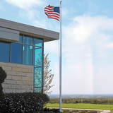 30 Ft Tapered Aluminum Flagpole - External Halyard