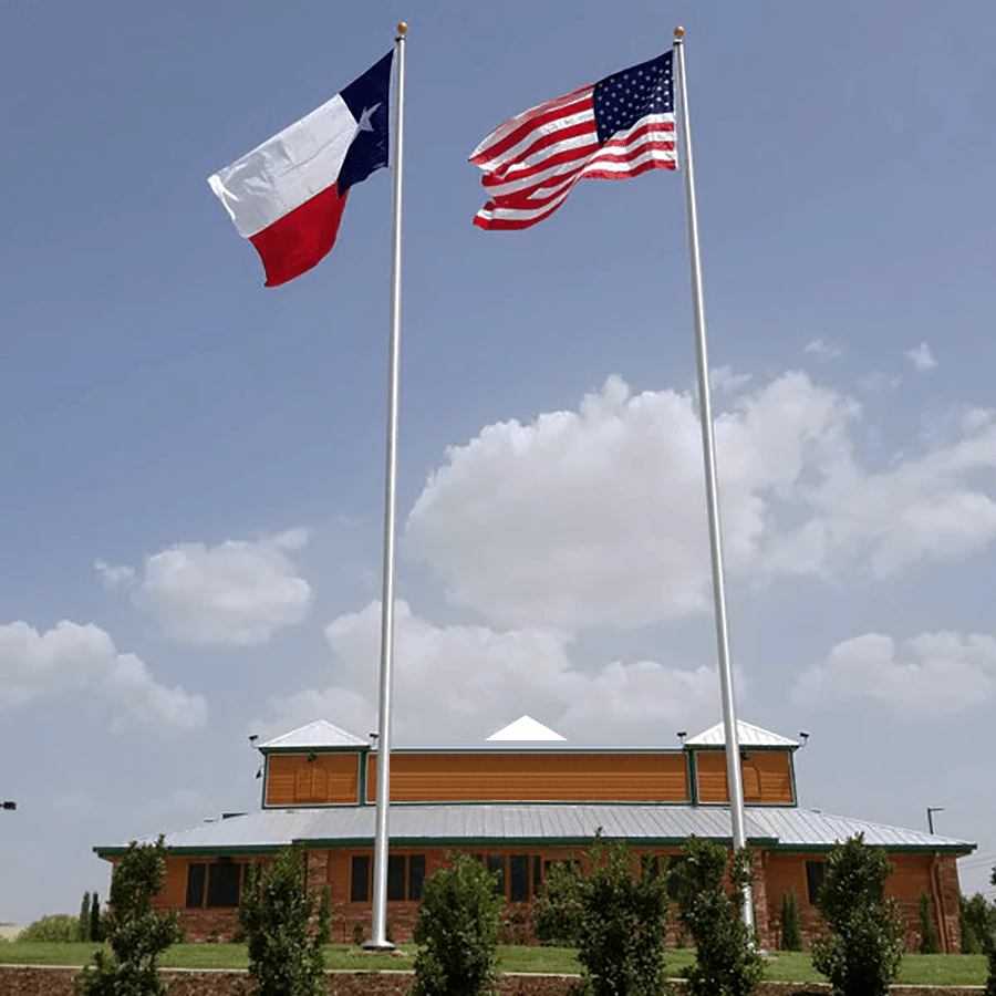 40 Ft CS Commercial Flagpole External Halyard