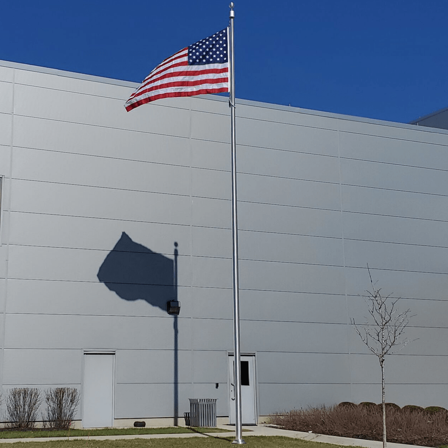 50 Ft CS Commercial Flagpole Internal Halyard