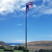 Hurricane Series 50' Tapered Aluminum Flagpole - External Halyard