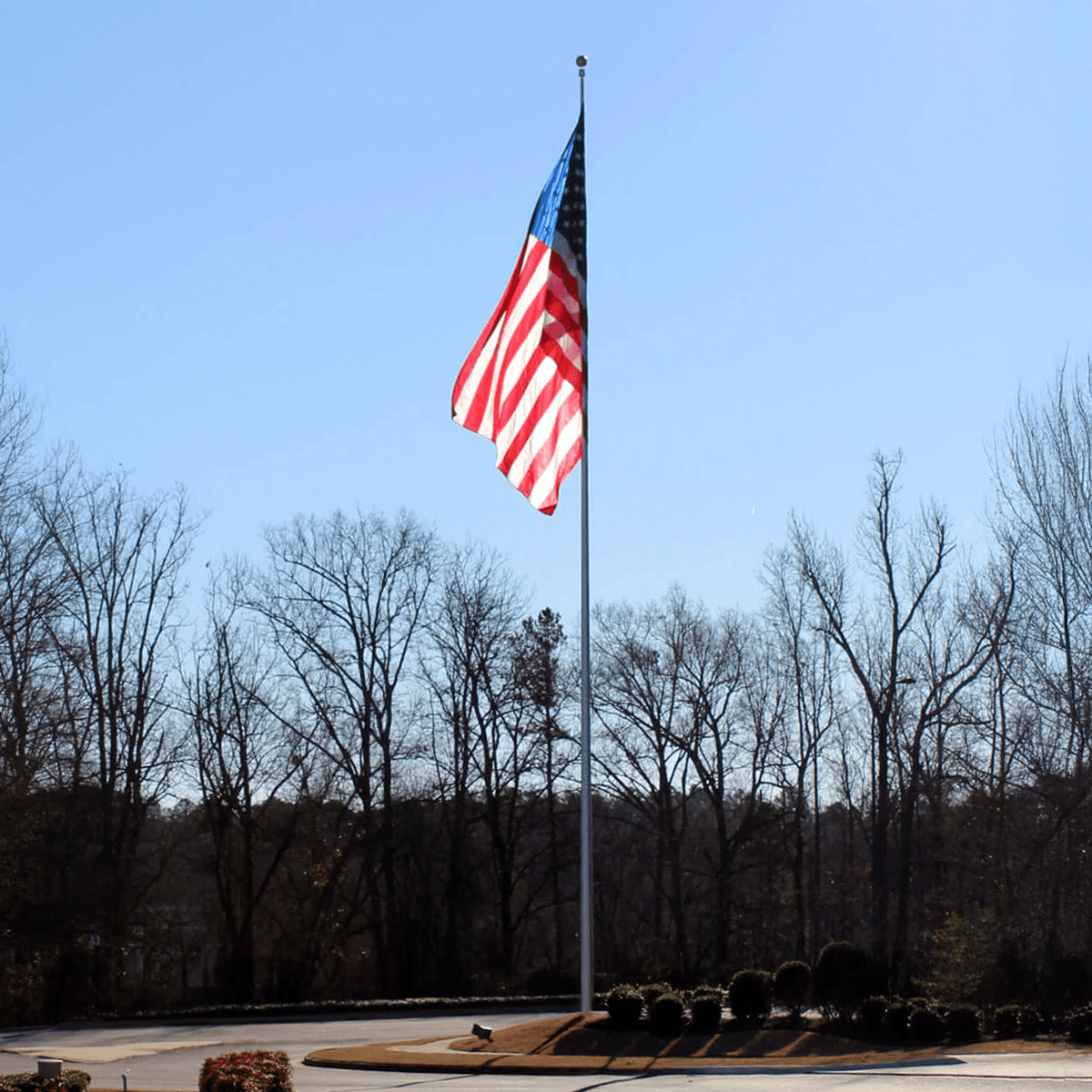 60 Ft CS Commercial Flagpole Internal Halyard