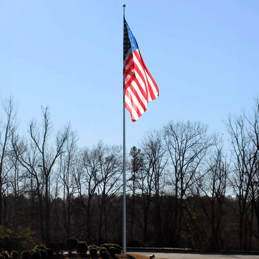 60 Ft CS Commercial Flagpole External Halyard