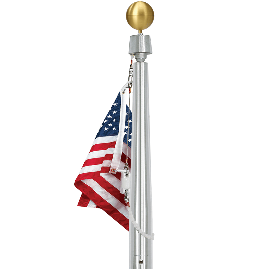 40 Ft CS Commercial Flagpole Internal Halyard