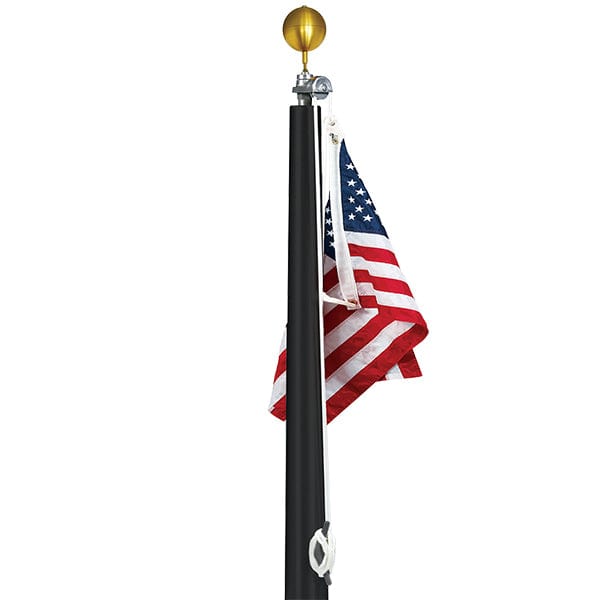 Hurricane Series 25' Tapered Aluminum Flagpole - External Halyard