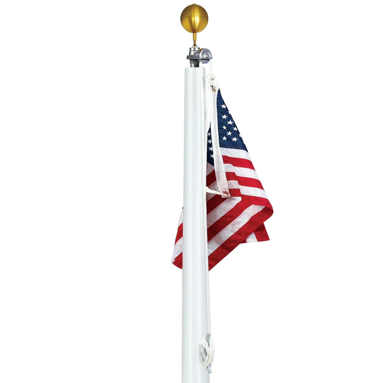 20ft Tapered Aluminum Flagpole - External Halyard