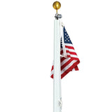 Hurricane Series 25' Tapered Aluminum Flagpole - External Halyard