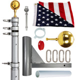 25' HD Telescoping Flagpole + Hitch Mount