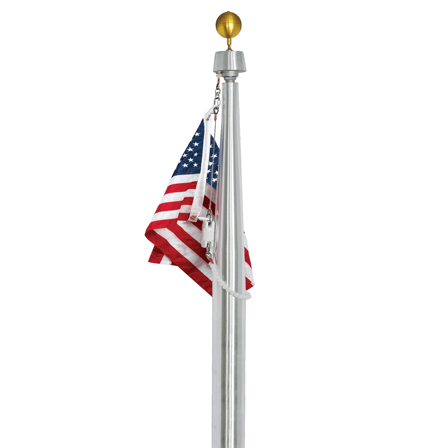 Hurricane Series 25' Tapered Aluminum Flagpole - Internal Halyard