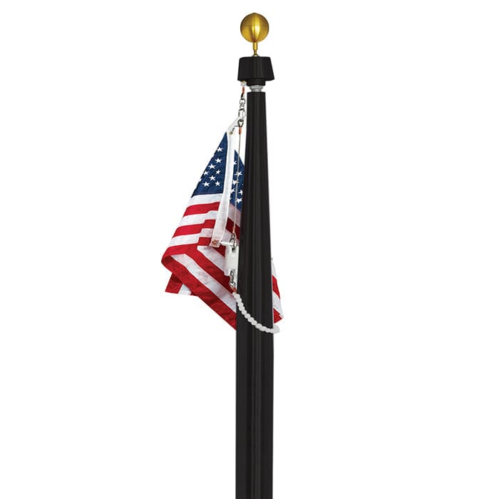 60 Ft Tapered Aluminum Flagpole - Internal Halyard