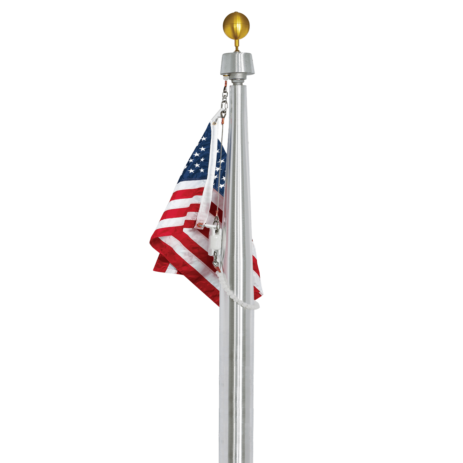 Hurricane Series 35' Tapered Aluminum Flagpole - Internal Halyard