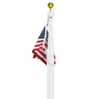 Hurricane Series 25' Tapered Aluminum Flagpole - Internal Halyard