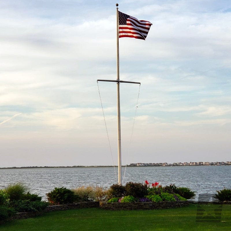 40' Nautical Flagpole with Yardarm