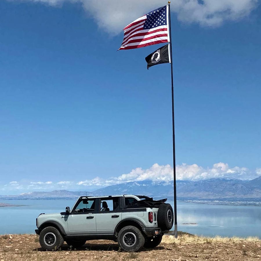 Portable Telescoping Flagpole Bundle