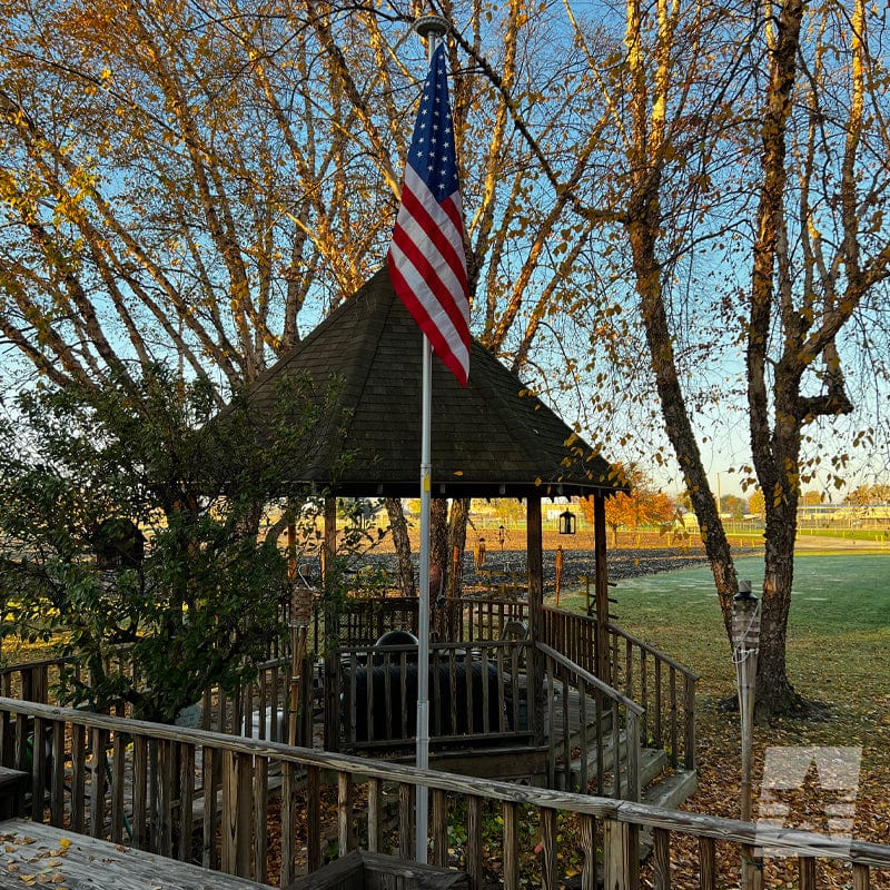 25' HD Telescoping Flagpole + Hitch Mount
