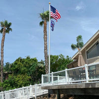 Hurricane Series 25' Tapered Aluminum Flagpole - Internal Halyard