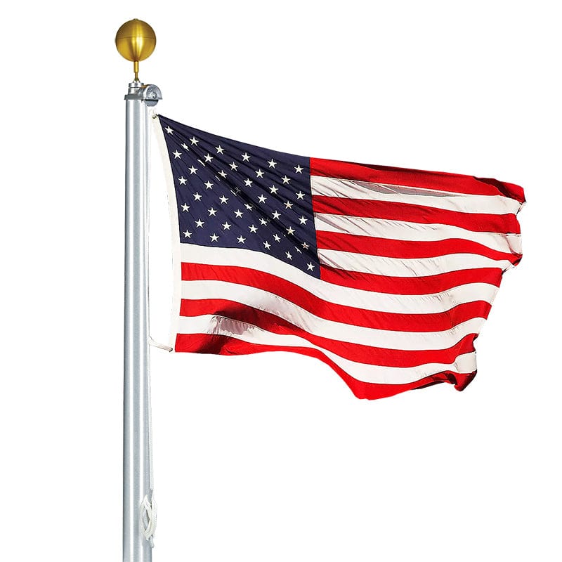 15' Tapered Aluminum Flagpole - One Piece