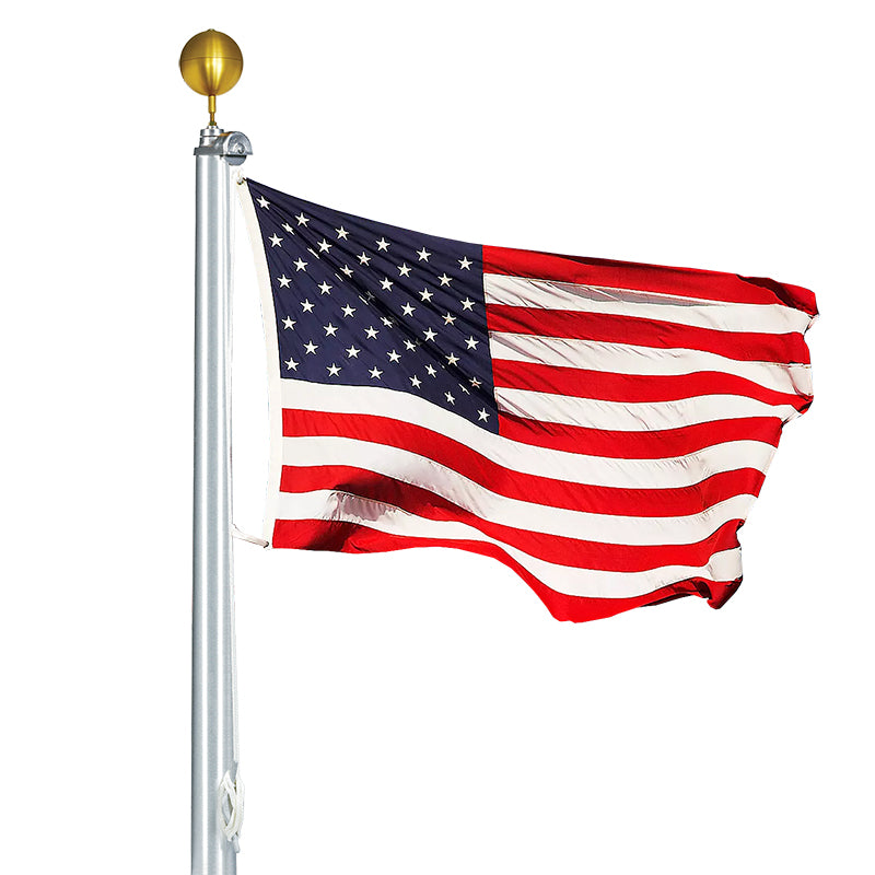 35' Residential Tapered Aluminum Flagpole - One Piece
