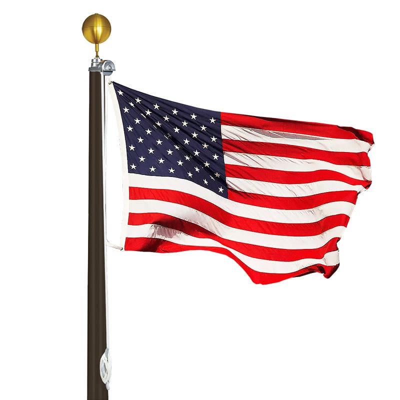 20' Tapered Aluminum Flagpole - One Piece