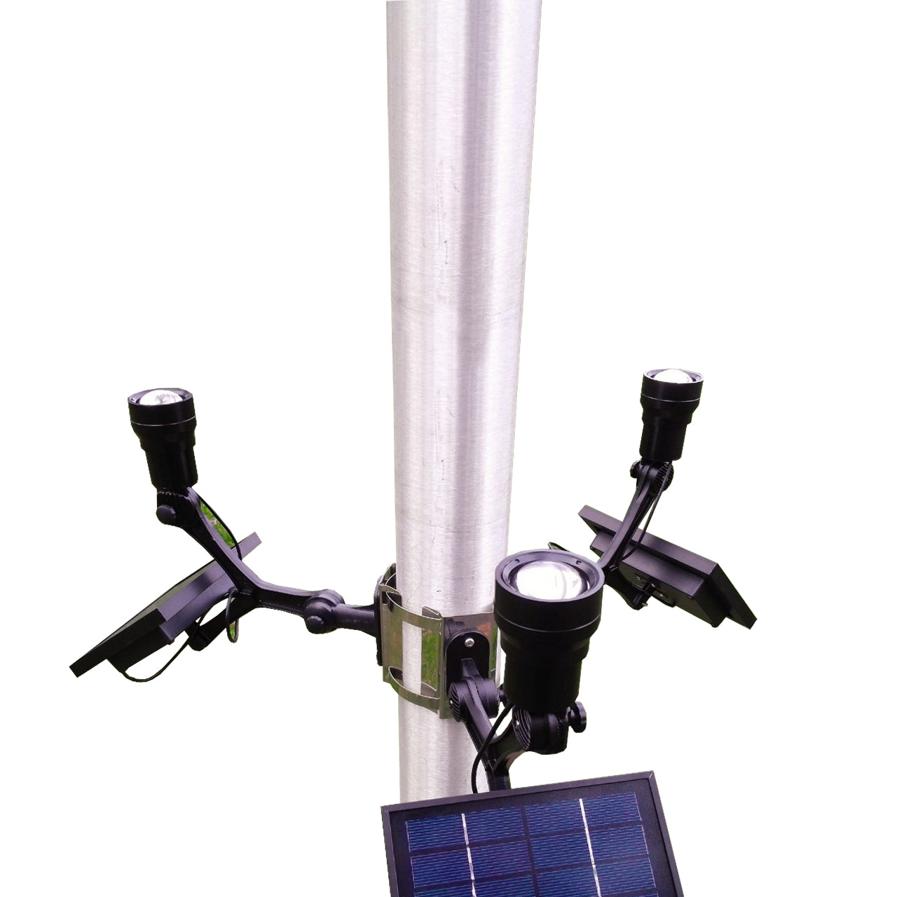 Extreme Triple Solar Flagpole Light