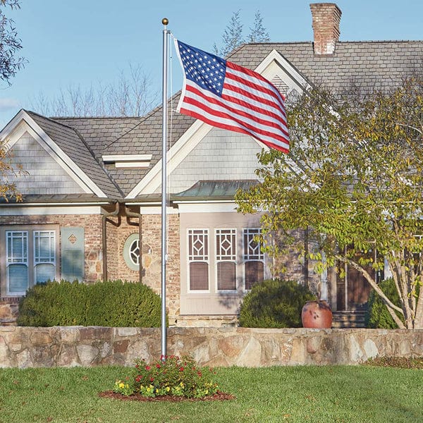 20' Tapered Aluminum Flagpole - One Piece