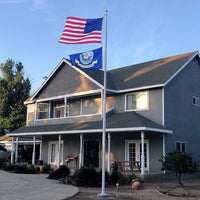 25' Residential Tapered Aluminum Flagpole - One Piece