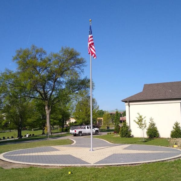 25' Tapered Aluminum Flagpole - One Piece