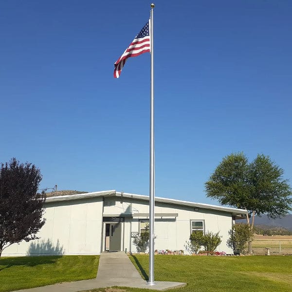 30' Tapered Aluminum Flagpole - One Piece