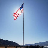 80 Ft Tapered Aluminum Flagpole - Internal Halyard