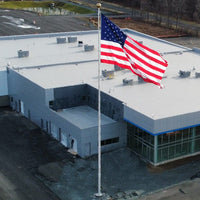 80 Ft Tapered Aluminum Flagpole - External Halyard