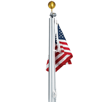 20ft Tapered Aluminum Flagpole - External Halyard