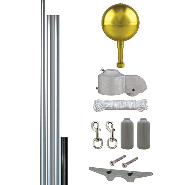 20' Premium Aluminum Flagpole Kit