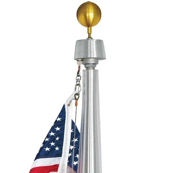 20ft Tapered Aluminum Flagpole - Internal Halyard