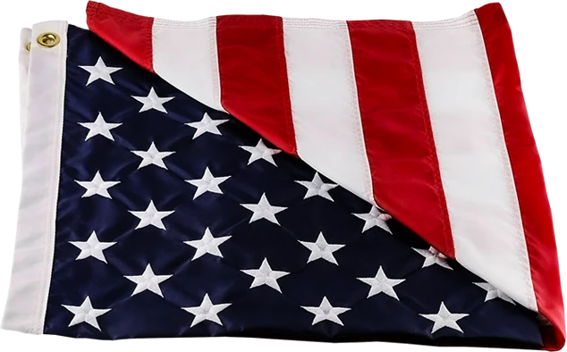 Folded 4 by 6 foot U.S. flag