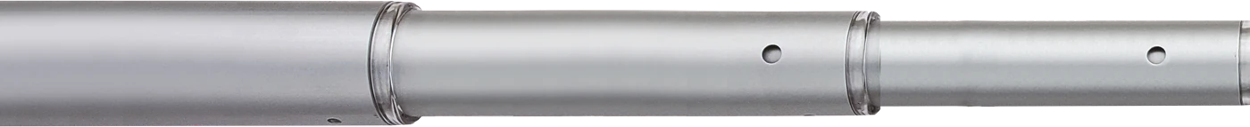 Telescoping flagpole shaft in anodized clear